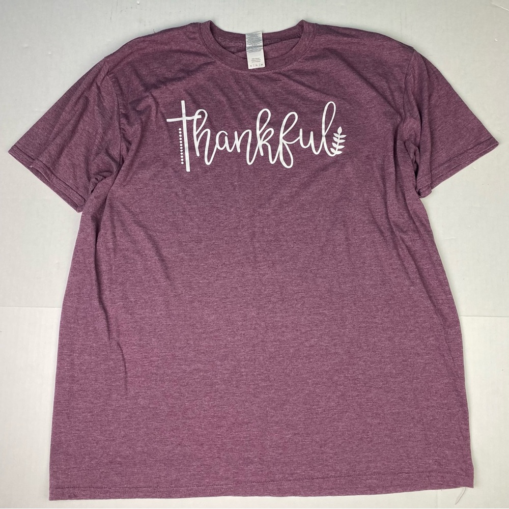 Gildan Purple 'Thankful' Short Sleeve Tee
